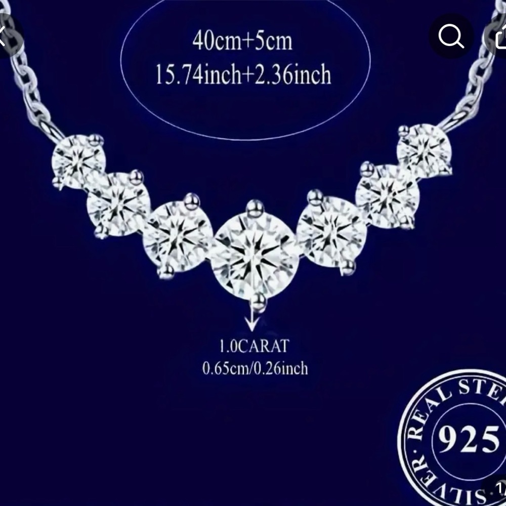 1 carat Moissanite necklace. NWOT